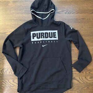 NIKE Men's PURDUE Boilers Hoodie Basketball Team issue sweatshirt size LARGE